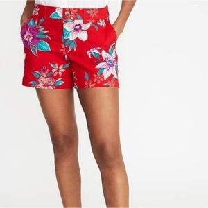 Old Navy Red Floral Short